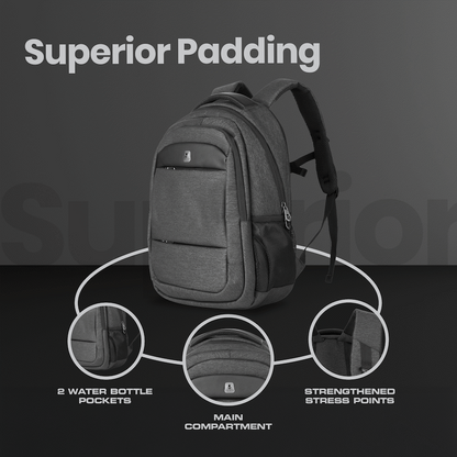 Volkano Woodrow 15.6" Laptop Backpack - Dark Grey