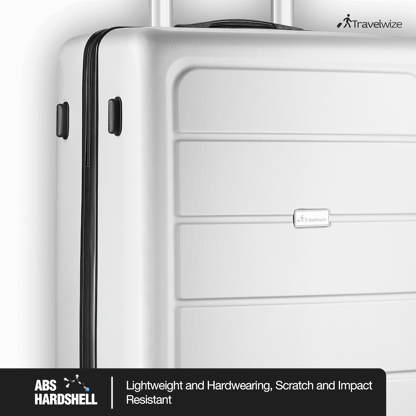 Travelwize Maple ABS 85cm 4-Wheel Spinner Luggage - Silver