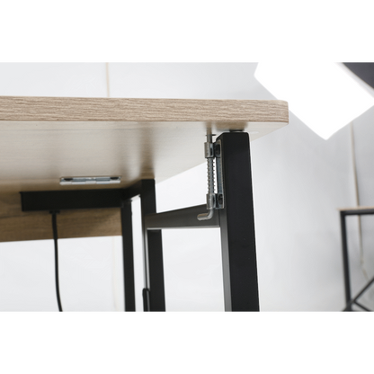 Everfurn Viron Folding Desk with 2-Prong Plugs and USB