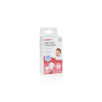 PIGEON BABY TOOTH & GUM WIPES STRAWBERRY 20S