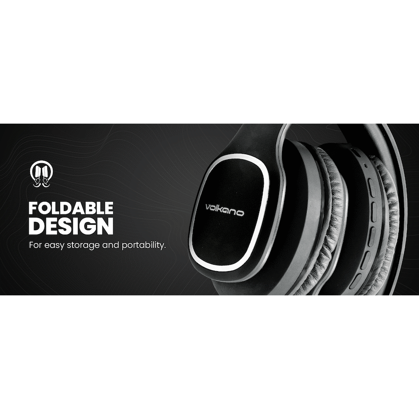 Volkano Phonic Series Bluetooth Full Size Headphones - Black