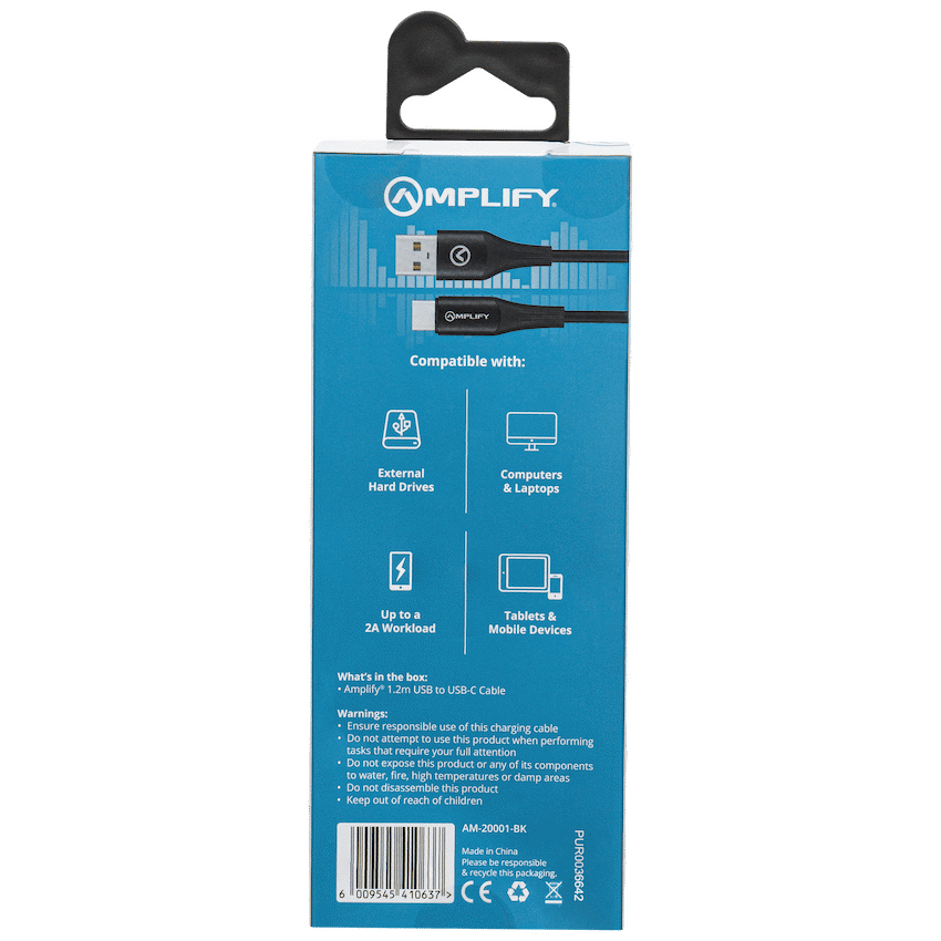 Amplify USB to Type-C Cable 1.2m
