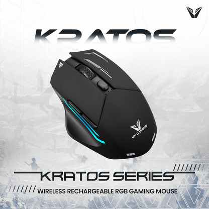 VX Gaming Kratos Series Wireless Rechargeable RGB Gaming Mouse