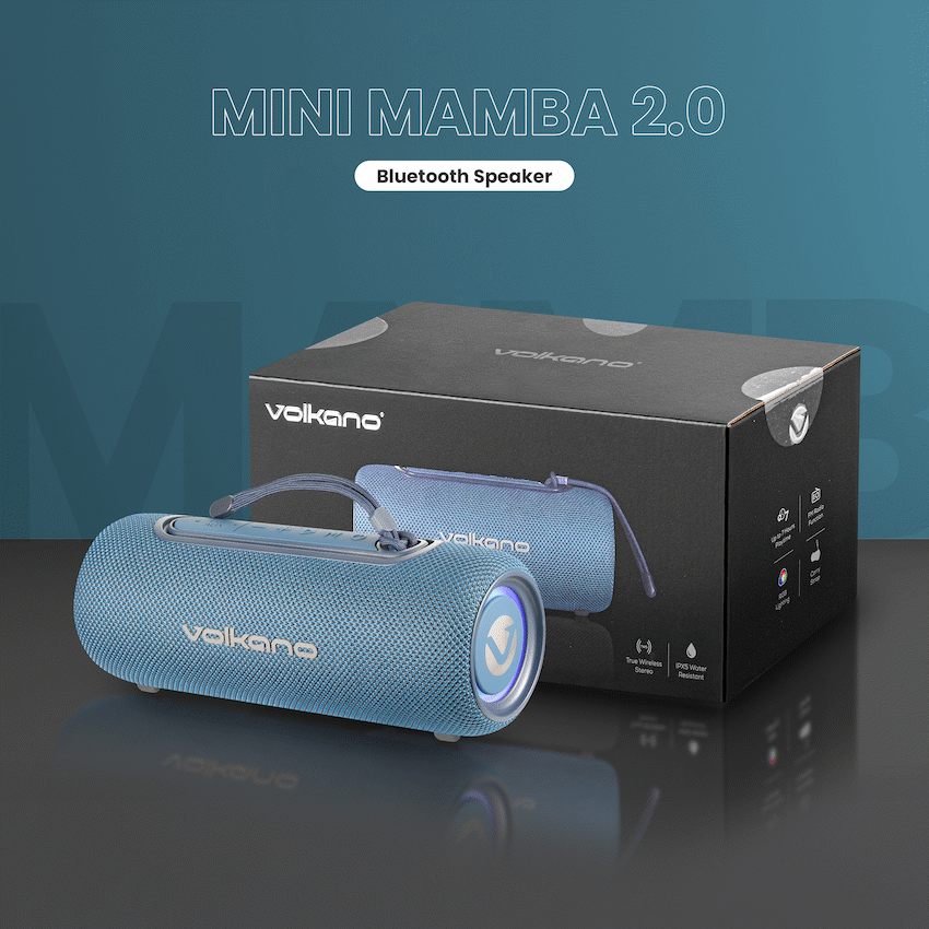Volkano Mini Mamba 2.0 Series Bluetooth Speaker - Blue