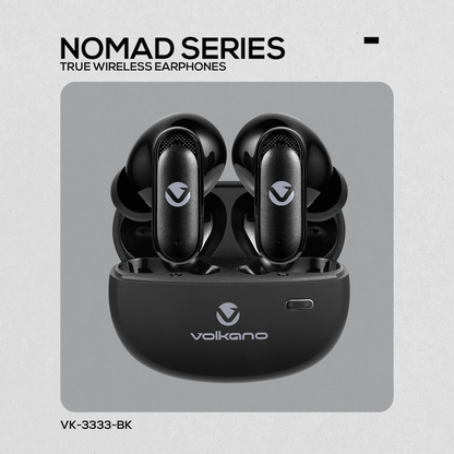 Volkano Nomad Active Noise-Cancelling True Wireless Earphones - Black