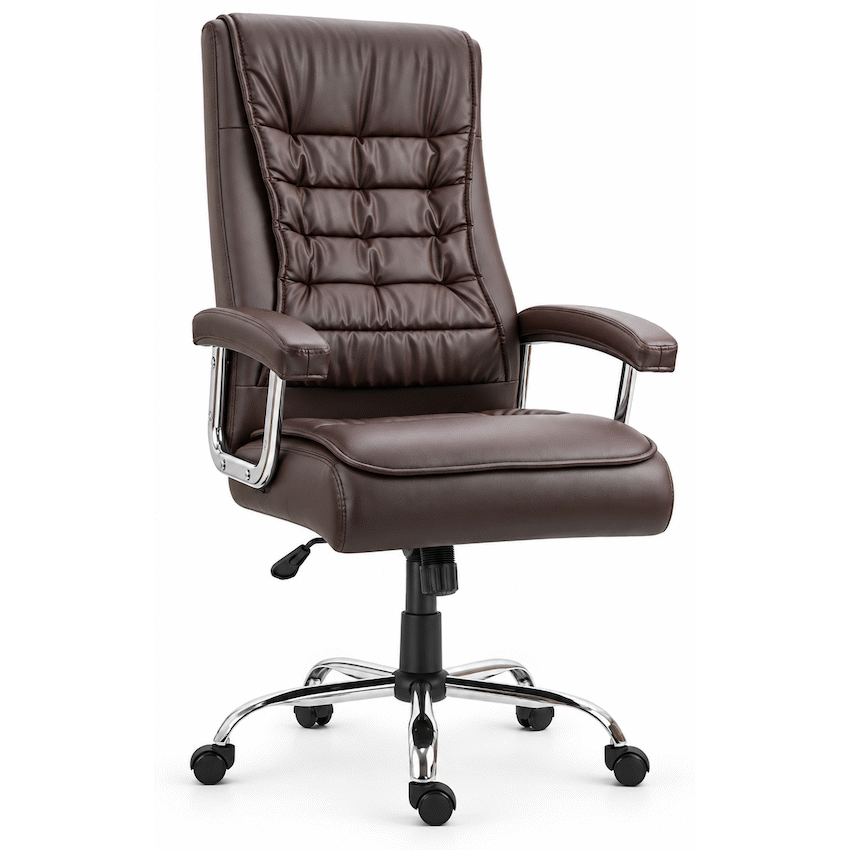 Everfurn Louis High Back Office Chair - Coffee