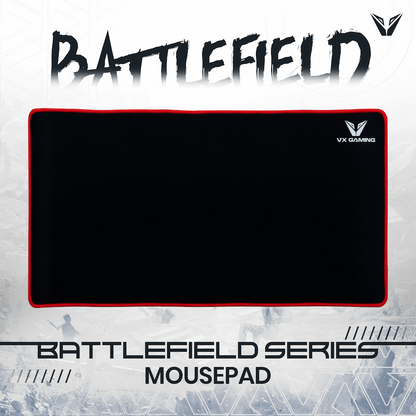 VX Gaming Battlefield series gaming mousepad - Extra large black/red - 550mm