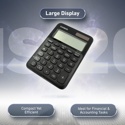 Casio MS-20UC - Desktop Calculator 12-Digit - Black
