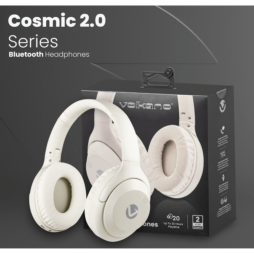Volkano Cosmic 2 Series Bluetooth Headphone - Nude