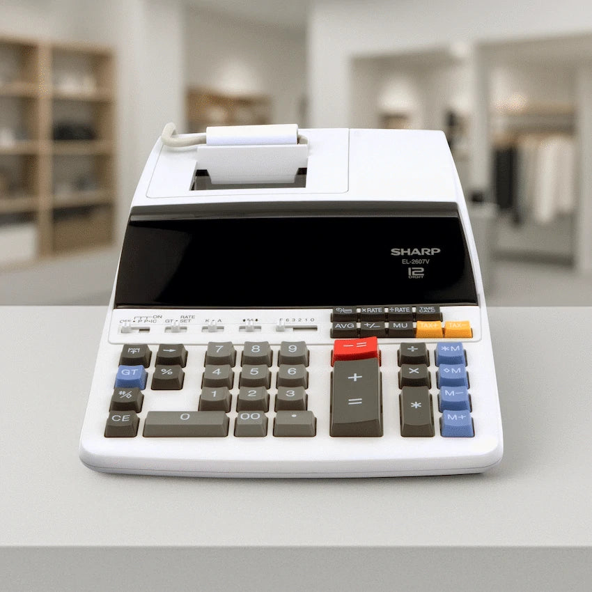 Sharp EL-2607V Premium Fast Printer Calculator AC Powered