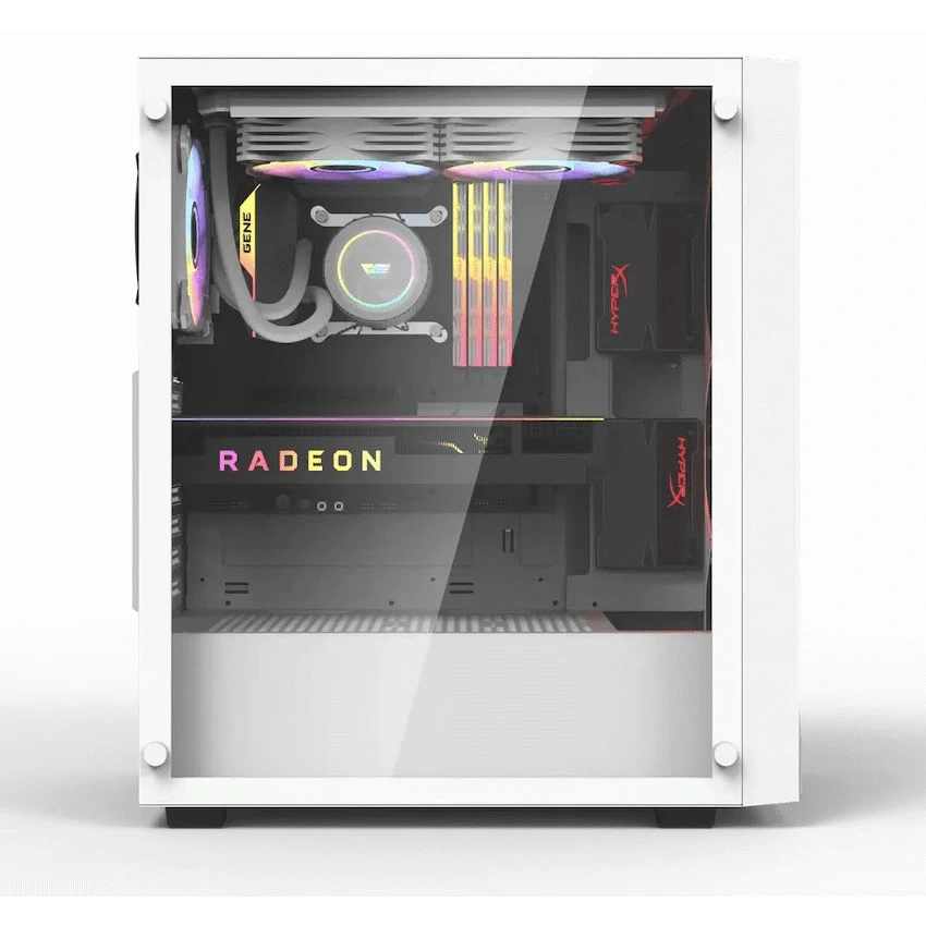 darkFlash Computer Case DK260 Air White (with 4 ARGB Fans)