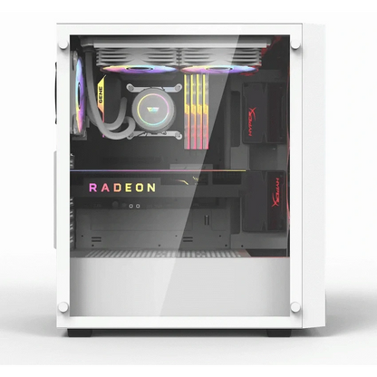 darkFlash Computer Case DK260 Air White (with 4 ARGB Fans)