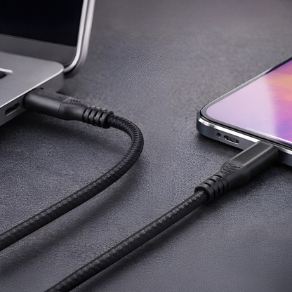 Volkano Weave Series USB C to USB C 240W 20Gbps 2m-black