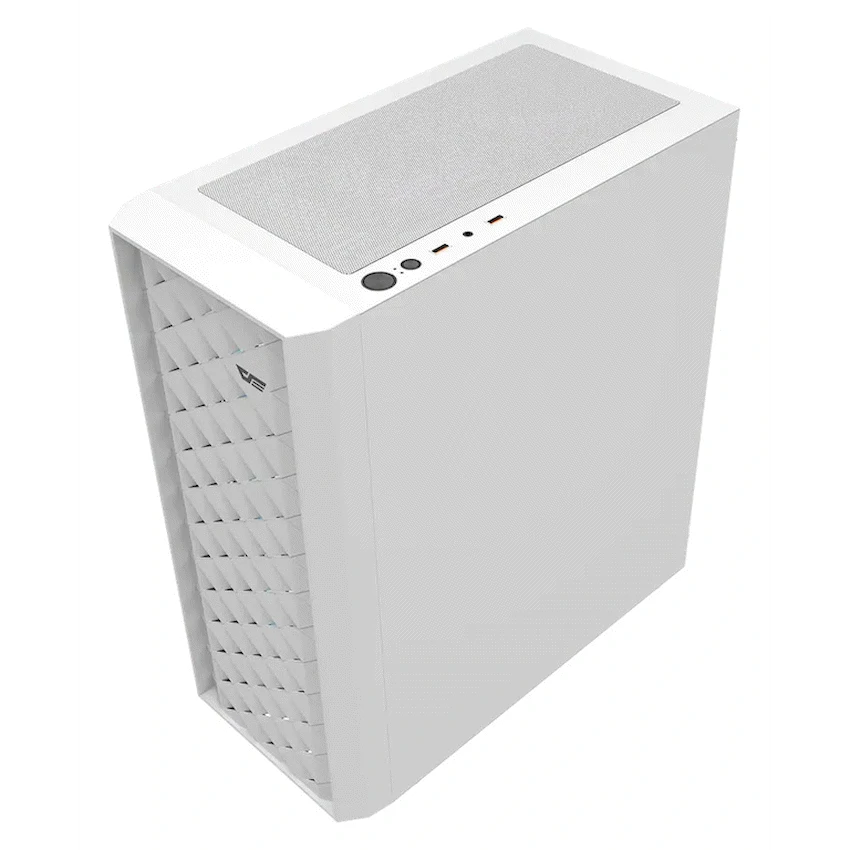 darkFlash Computer Case DK351 - White (with 4 ARGB Fans)
