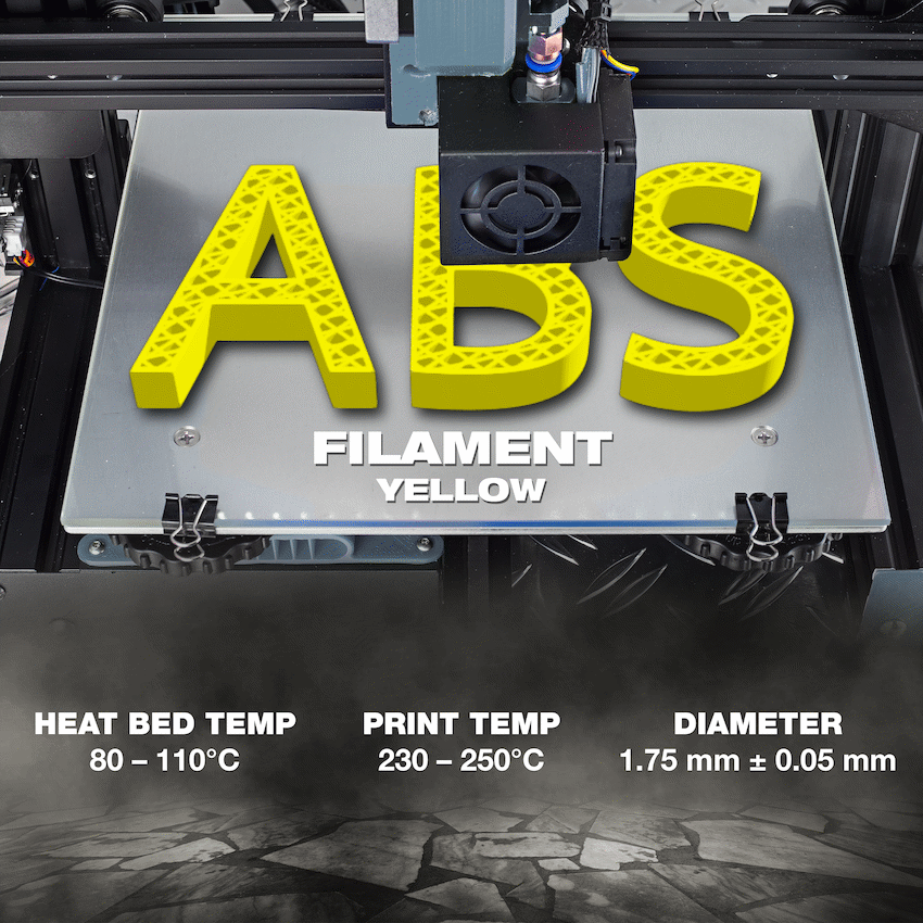 SA Filament ABS Premium Filament 1kg - Yellow