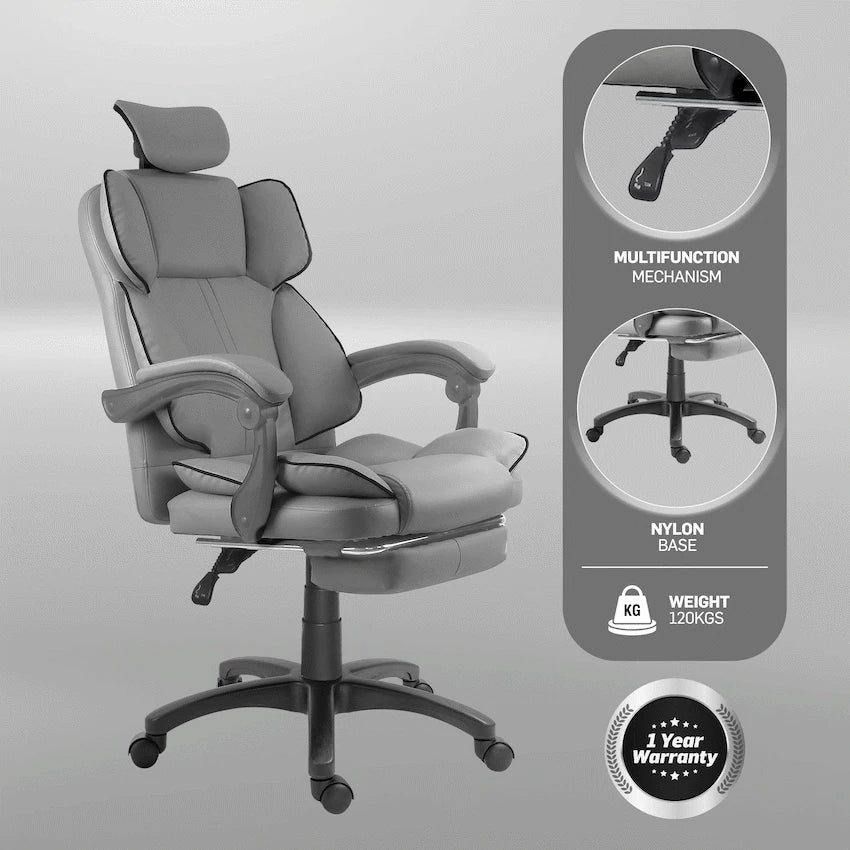 Everfurn Emperor High Back Chair - Grey
