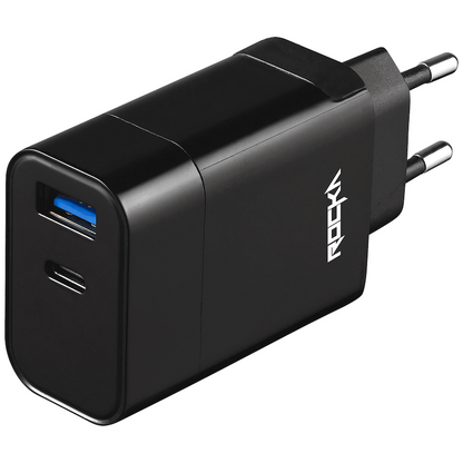 Rocka Rapid Series QC3.0 + PD Wall Charger, 18w, with Cable