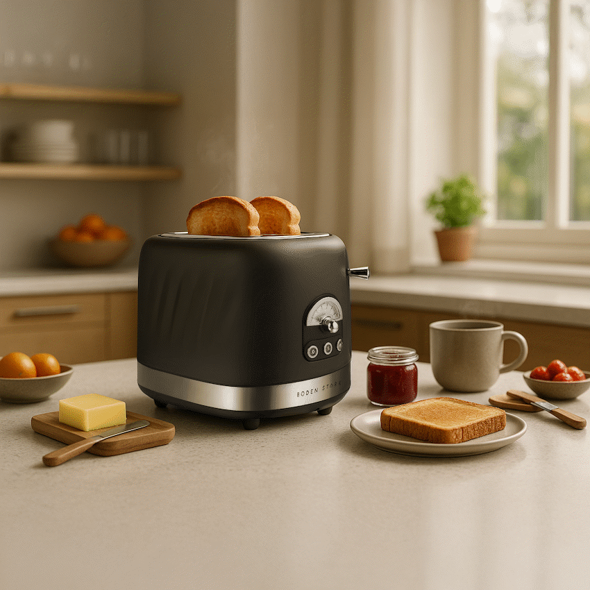 Boden Stark 2-Slice Stainless Steel Toaster