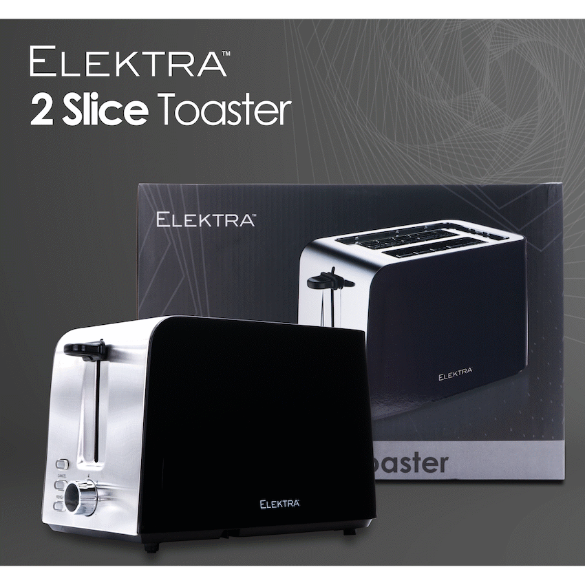 Elektra - 2 Slice Toaster - Black