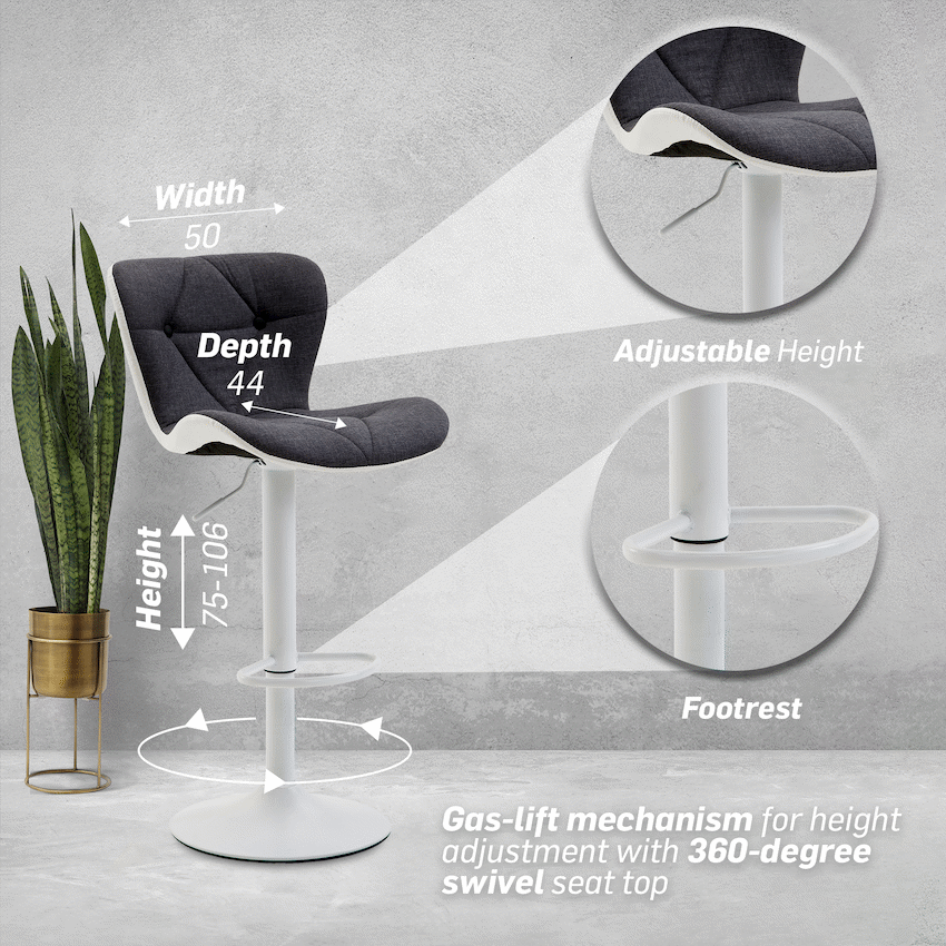Halter Barstool - Grey