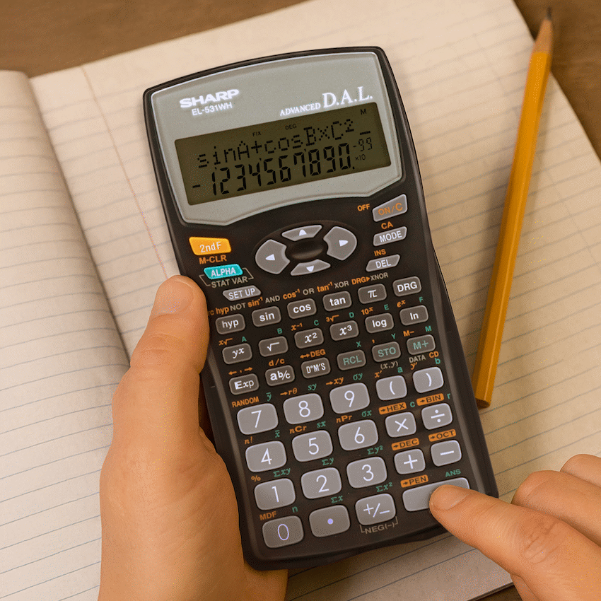 Sharp EL531 WH-BBK - Scientific Calculator - 272 Functions