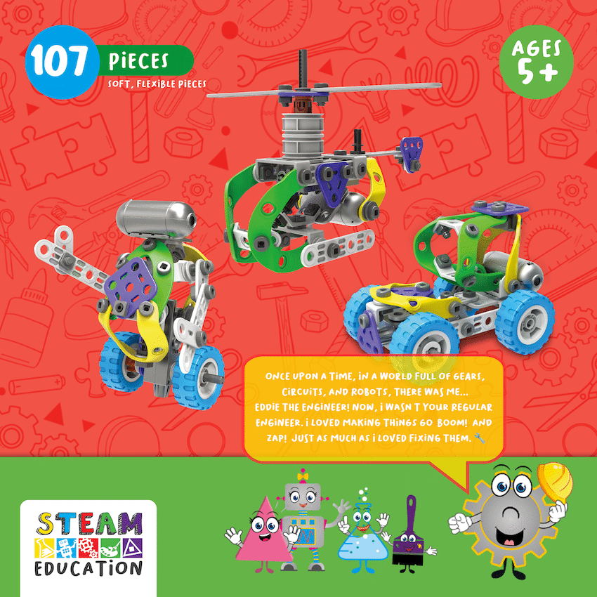 Edu-matic Flexi Build Robot Kit (107 pcs)