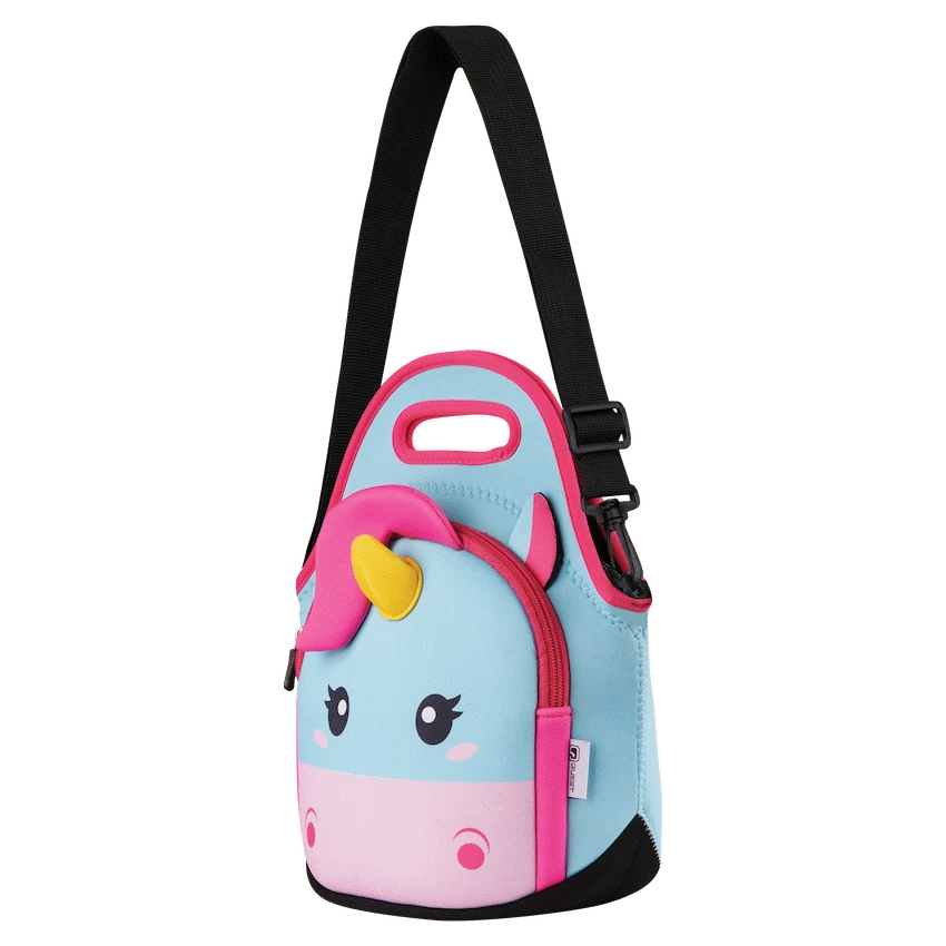 Quest Neoprene Lunch Bag - Unicorn - Blue/Pink
