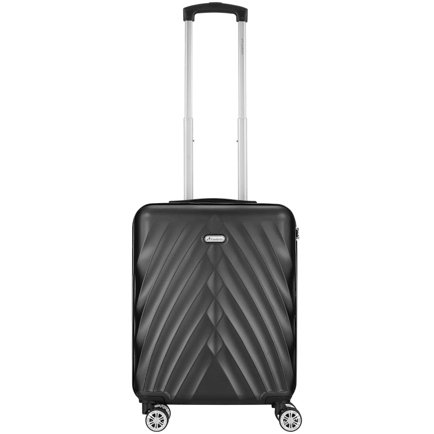 Travelwize Terra ABS 55cm 4-Wheel Spinner Luggage - Black