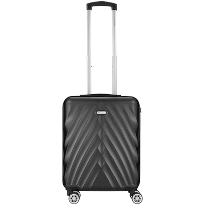 Travelwize Terra ABS 55cm 4-Wheel Spinner Luggage - Black