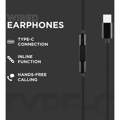 Volkano Prism 2.0 Series Type-C Earphone - Black