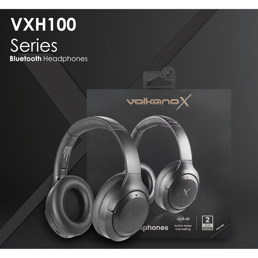VolkanoX VXH100 Bluetooth Headphones with ANC  - Black