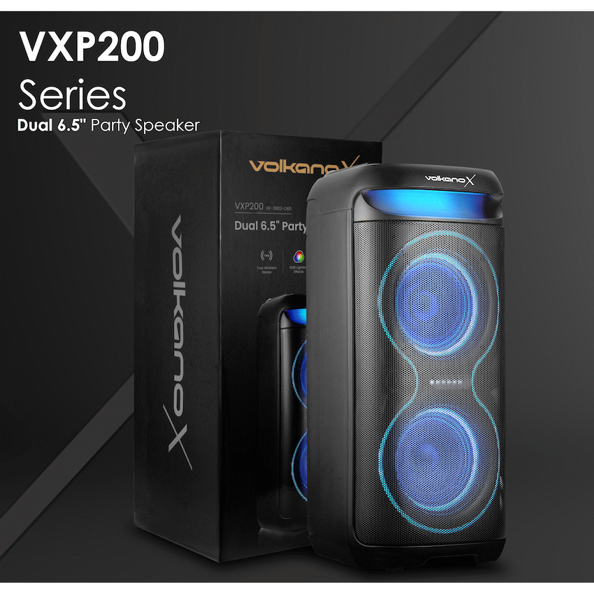 VolkanoX VXP200 Dual 6.5" Party Speaker  - Black