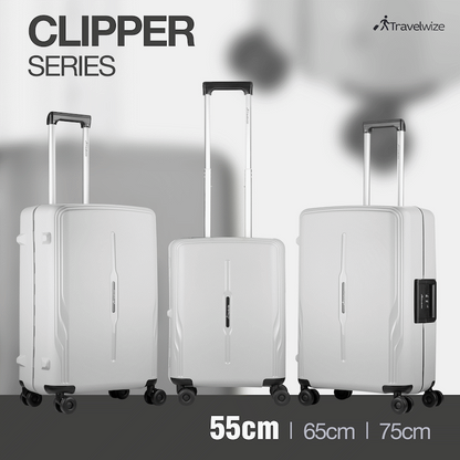 Travelwize Clipper PP 55cm 4-Wheel Spinner Luggage Nardo Grey