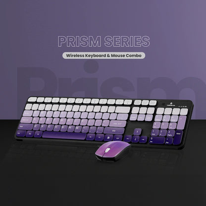 Volkano Prism Series Bluetooth Wireless Keyboard and Mouse - Purple