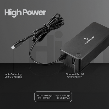 Volkano Brio Plus Series USB-C 65w Laptop Charger