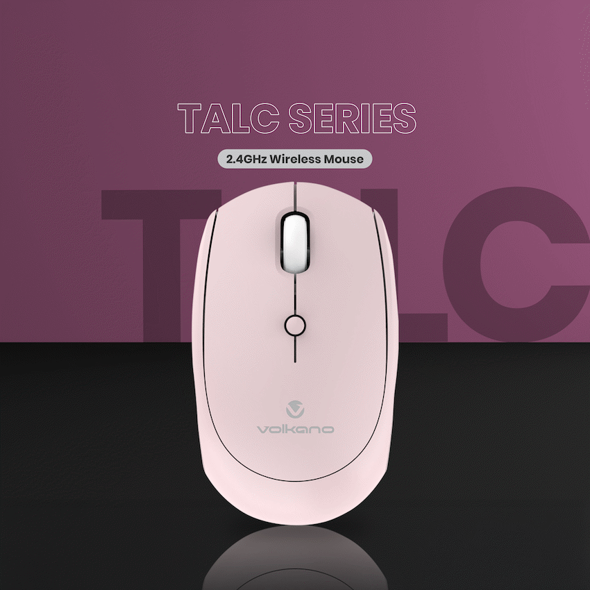 Volkano Talc Wireless Mouse - Pink