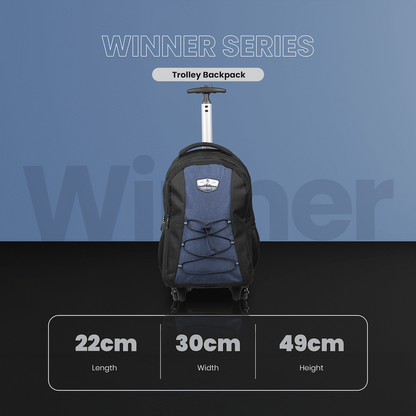 Volkano Winner Trolley Backpack 22L Navy