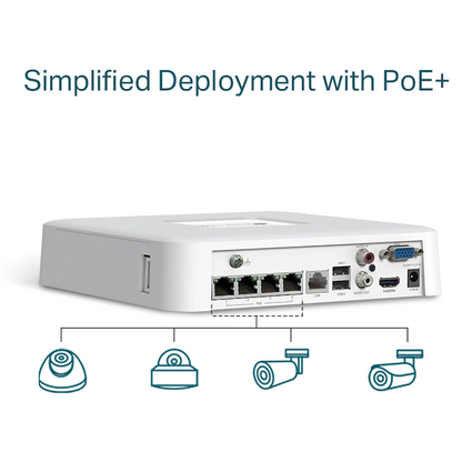 TP-Link Vigi NVR1104H-4P 4 Channel PoE Network Video Recorder