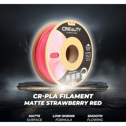 Creality CR-PLA Filament - Matte - Strawberry Red (1kg)