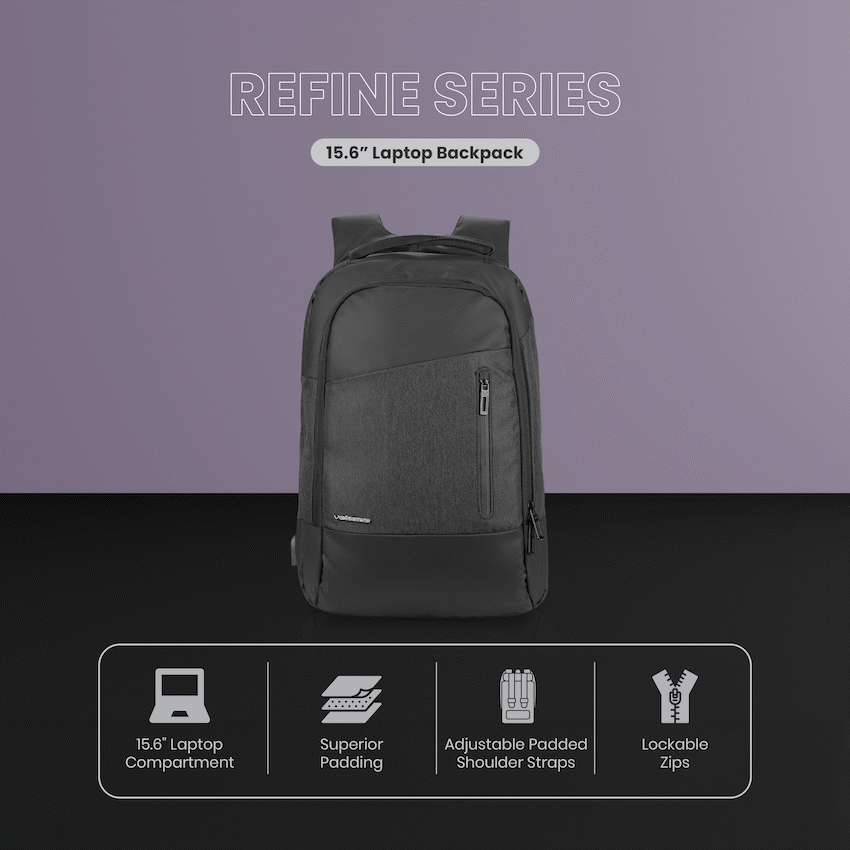 Volkano Refine 15.6" Laptop Backpack - Black/Charcoal