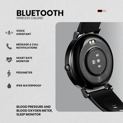 Volkano Aurora Series Ladies Smart Watch - Black