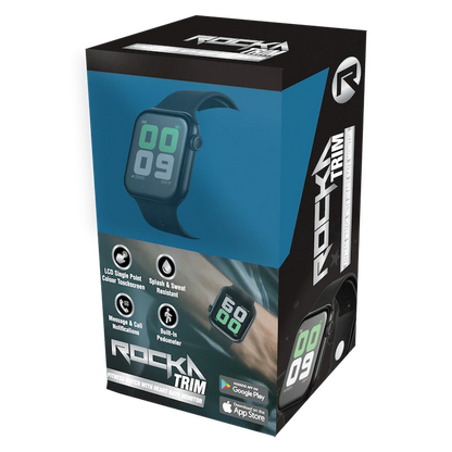 Rocka Trim Series Fitness Watch - Square - Black