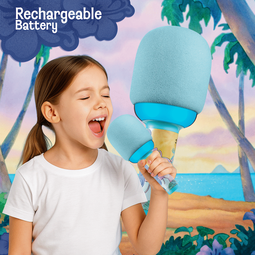 Disney Stitch Bluetooth Dome Microphone with RGB Lights