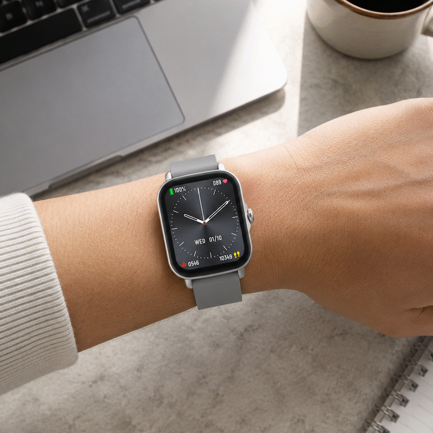 Volkano Active Tech Serene series Watch with heart rate monitor - Silver