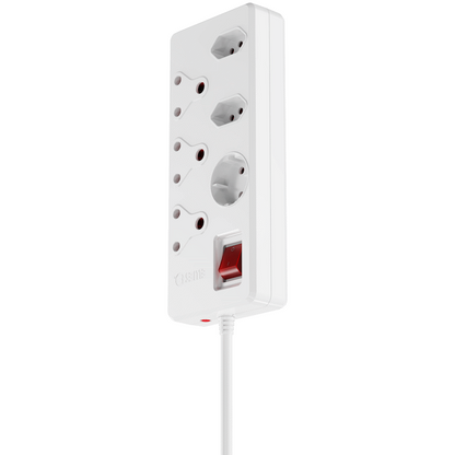 Ellies 6 way High Surge Multiplug 0.5M - WT