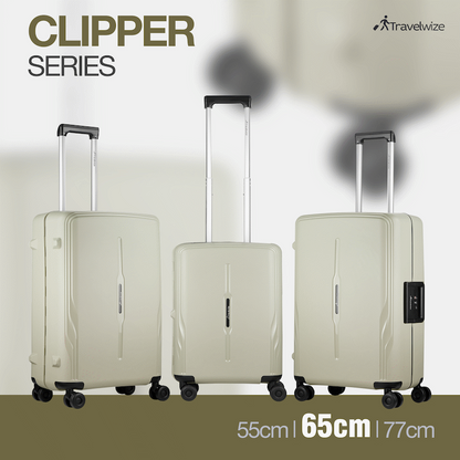 Travelwize Clipper PP 65cm 4-Wheel Spinner Luggage Beige