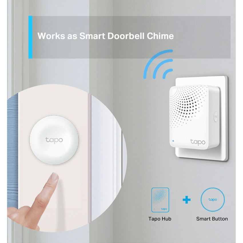 TP-Link Tapo H100 Smart Wi-Fi 868mhz Hub with Chime