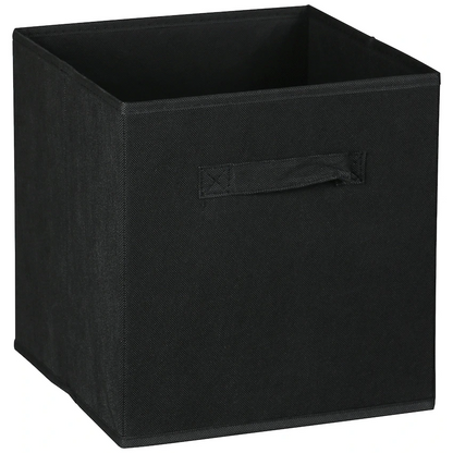 Everfurn Storeman Black, Collapsible Fabric Organiser Storage Basket - 10 Pack