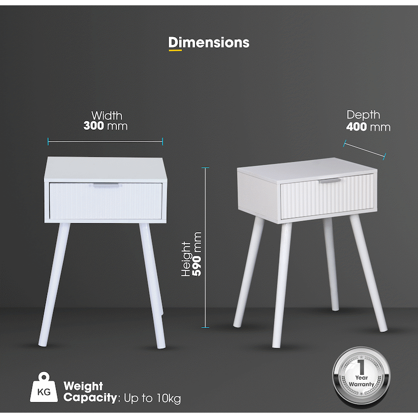 Everfurn Yoko Side Table, High Pressure Laminate