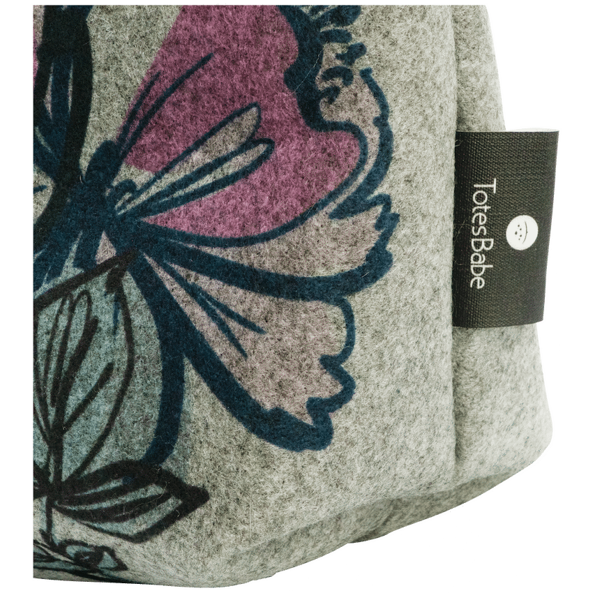 Totes Babe Peony Diaper Tote - Grey